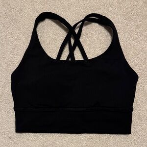 Lululemon Athletica Black longline energy sports bra